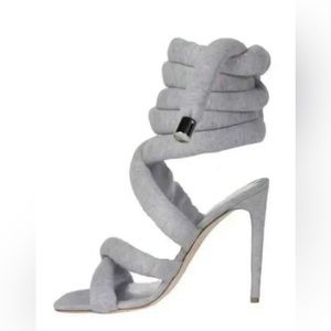 Brand new comfy gray sweatshirt heels